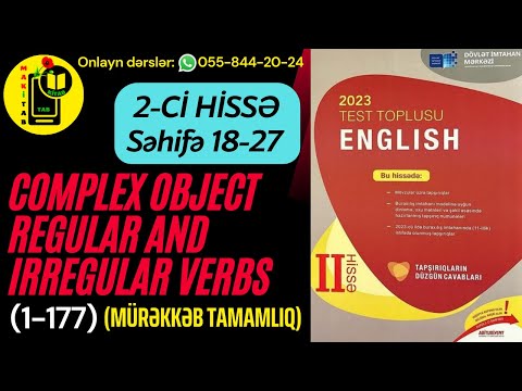 DİM YENİ 2-Cİ HİSSƏ TEST TOPLUSU 2023 İNGİLİS DİLİ | COMPLEX OBJECTS. REGULAR AND IRREGULAR | 1-177