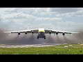 Antonov an225 mriya full power takeoff at leipzighalle airport