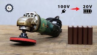 100VAC to 20VDC Angle Grinder Conversion | Relief GS 650 Disc Grinder