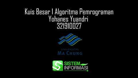 Kuis Besar 1 Algoritma Pemrograman Yohanes Yuandri