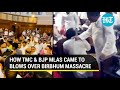 Watch BJP-TMC fist fight over Birbhum massacre in West Bengal assembly; 5 BJP MLAs suspended