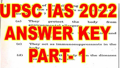 UPSC IAS 2022 Answer key | UPSC CSE 2022 Answer key | UPSC Prelims 2022 Answer