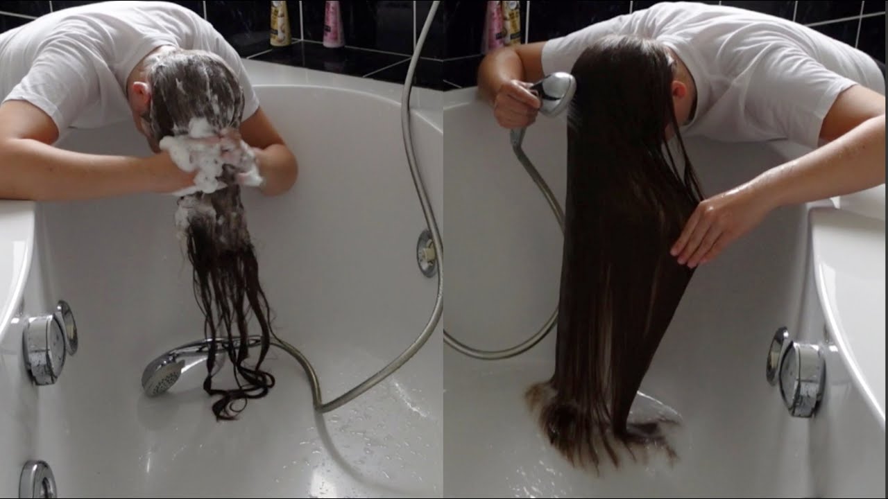 ASMR Long Hair Wash | Hair Washing Over Face 🫧