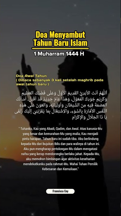 Doa Menyambut Tahun Baru Islam 1 Muharram 1444 H