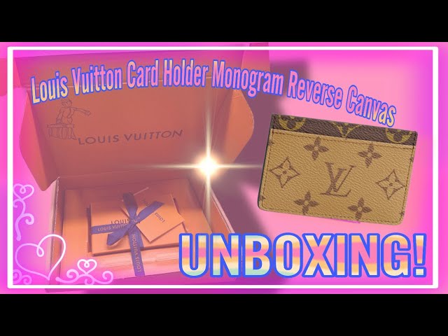 Louis Vuitton Reverse Monogram LV Side-Up Card Holder (SHF-qf7PYZ) – LuxeDH