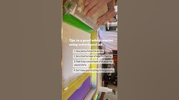 Tips for using white water based ink.