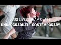 London contemporary dance school livestream of undergraduate contemporary technique class