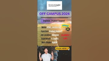 Global Logic is hiring 🔥 OFF Campus Drive For 2023, 2022,2021 Batch Hiring | Latest Jobs #2023batch