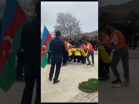 (Naxçivan)Şahbuz şeheri  Novruz bayrami güleşciler salto