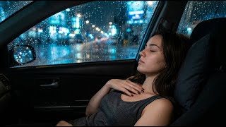 Quiet Rain on Car Windows During Midnight for Relaxing Sleep Ambience