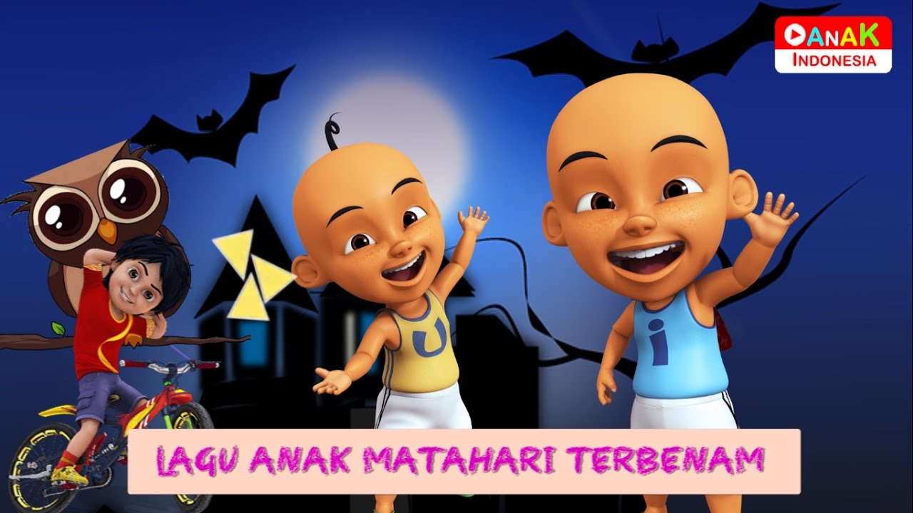 Lagu Anak Matahari Terbenam Burung Hantu Animasi Shiva Dan Upin