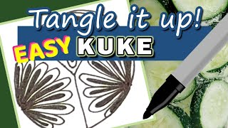 How to draw Zentangle "KUKE" - A Beginner-Friendly Tangle Pattern