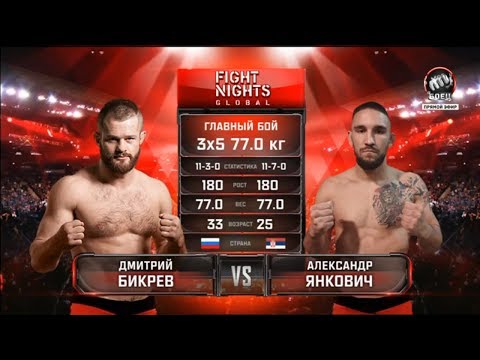 Fight Nights. Дмитрий Бикрев победил техническим нокаутом Александра Янковича