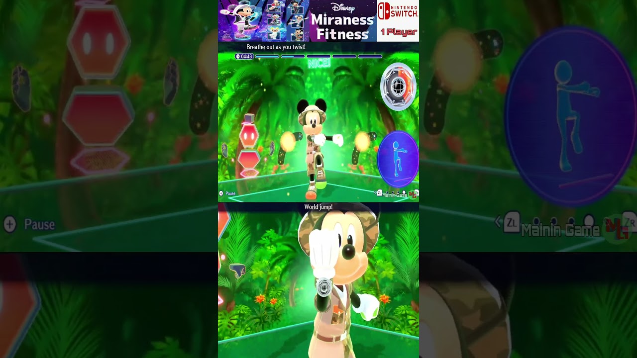 lower body workout - Disney Miraness Fitness - mainin game