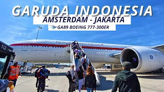 [TRIP REPORT]✈️14 Hours! | Garuda Indonesia GA89 | Amsterdam to Jakarta | ECONOMY | BOEING 777-300ER