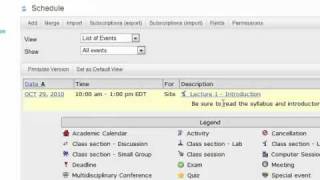 Creating a Sakai Site 10 - Adding Calendar Events