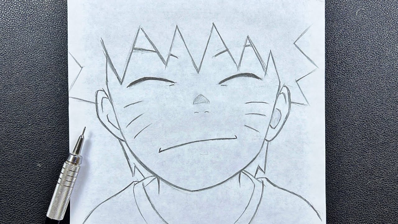 How to draw naruto kid half face step by step, Drawing naruto for  beginners