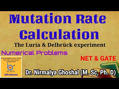 Luria and Delbruck test and mutation rate calculation