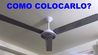 HOW TO PLACE/INSTALL HALUX 3 BLADE CEILING FAN + CABLE CONNECTION