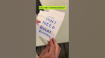 Do you really need bulky books to clear UGC NET Management Exam? #humanperitus #studymaterial