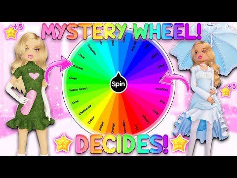 MYSTERY WHEEL DECIDES WHAT COLOR I WEAR IN DRESS TO IMPRESS... Roblox