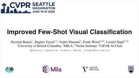 Improved Few-Shot Visual Classification - CVPR 2020