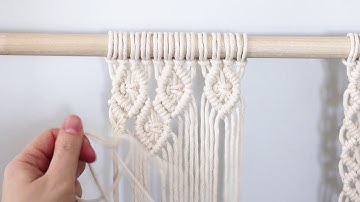 Macrame Pattern Tutorial No. 4 Diamond Mesh Pattern