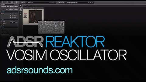 NI Reaktor - Creating a VOSIM Oscillator