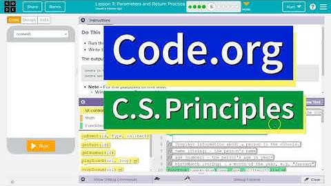 Code.org Lesson 3.4 Parameters and Return Practice | Tutorial with Answers | Unit 7 CSP 2022