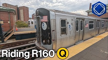 MTA NYC Subway: Riding R160 Q to Coney Island (8/14/2023)