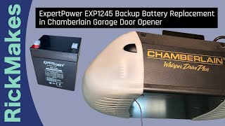 ExpertPower EXP1245 Backup Battery Replacement in Chamberlain Garage Door Opener