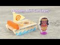 Disney Princess Moana and Jasmine Wooden Mini Carriages