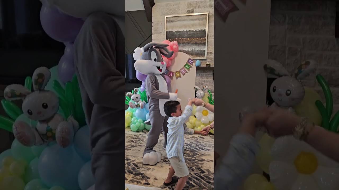 houston mascot party character Bunny cosplay bugs Easter dance  