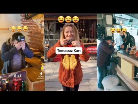 Temassız ödeme kredi kartını maske altına koyup şaka yapanlar. En komik şakalar😂 Komedi videoları 😂