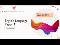 How to approach and answer question 1f summary cie igcse 05000990 language paper 1