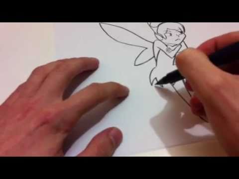 How To Draw Tinkerbell Part 1 ティンカー ベルの描き方 Youtube