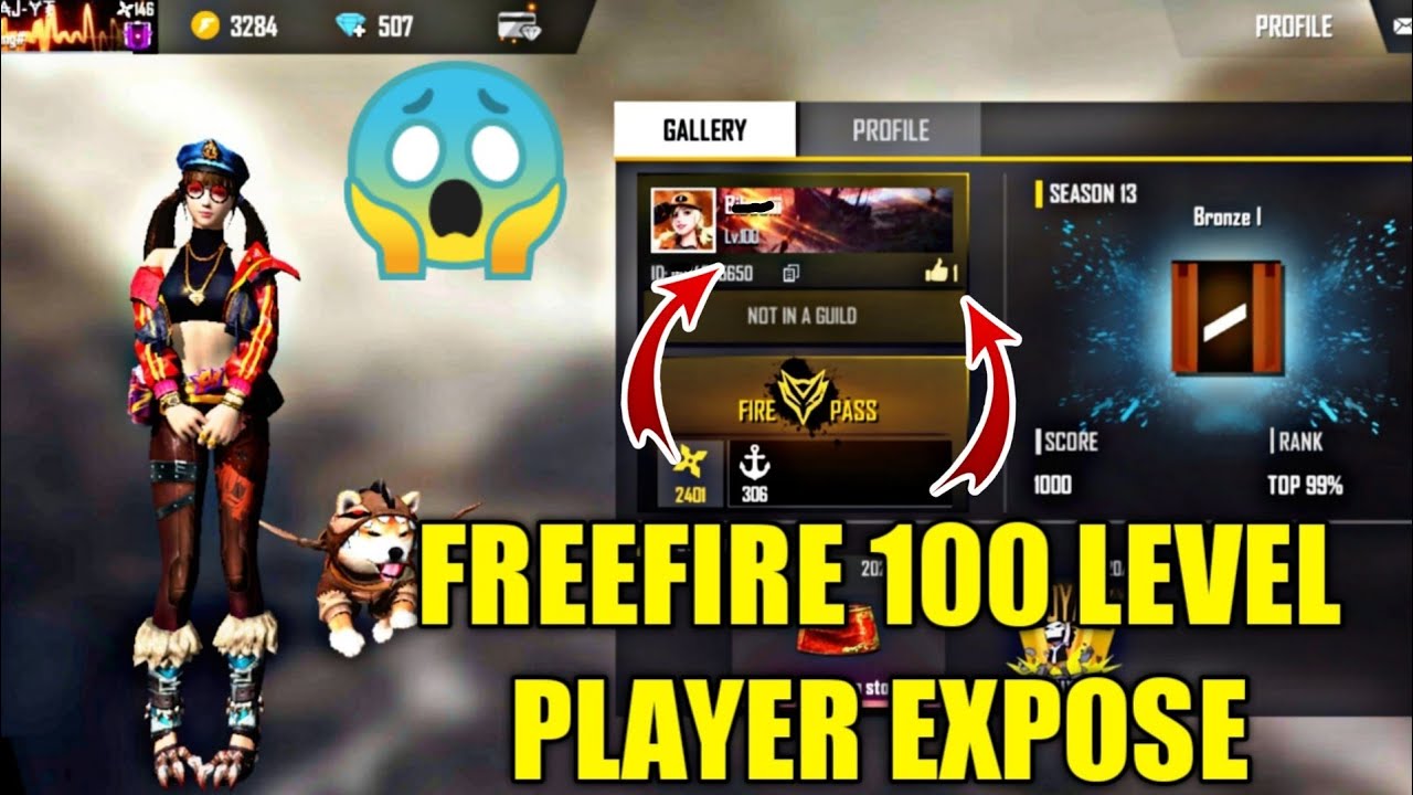 100 Level Player In Free Fire