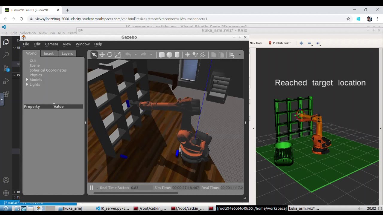 Inverse Kinematics KUKA arm ROS - YouTube