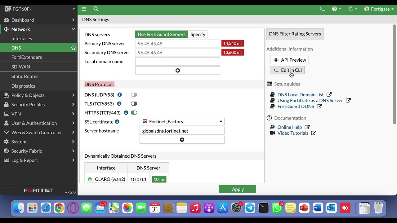 Mejorando el DNS de un Fortigate (Nueva version) YouTube