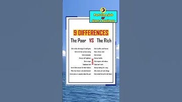 9 Differences Between Poor and Rich People.#success#rich#poor#millionaire#inspiration#motivation
