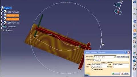 CATIA V5/ DIGITAL MOCKUP/ DMU KINEMATICS/ Point curve joint/ Part - 3