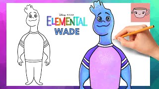 How To Draw Wade from Elemental | Disney Pixar | Cute Easy Drawing Tutorial