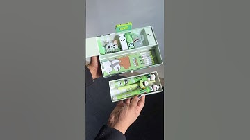 Large Storage Panda Password Pencil Box 🌷✨🎀#password #panda #pandas #pencilbox #pencilcase #cute