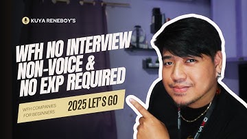 WFH NO INTERVIEW | NON-VOICE  FOR JOB SEEKERS ! HOME-BASED SERIES NI KUYA RENEBOY