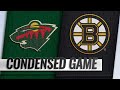 01/08/19 Condensed Game: Wild @ Bruins