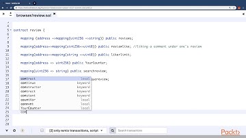 Learning Ethereum 2.0 : Write a Contract for Reviews System | packtpub.com