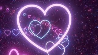 Super Fast Beautiful Glow Purple Pink Love Heart Shaped Tunnel Lights 4K VJ Loop Moving Background