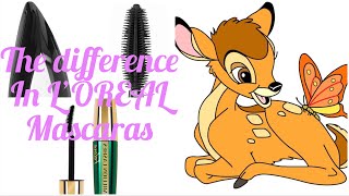 Comparison of the LOREAL mascaras: Volume Million lashes and Bambi eye