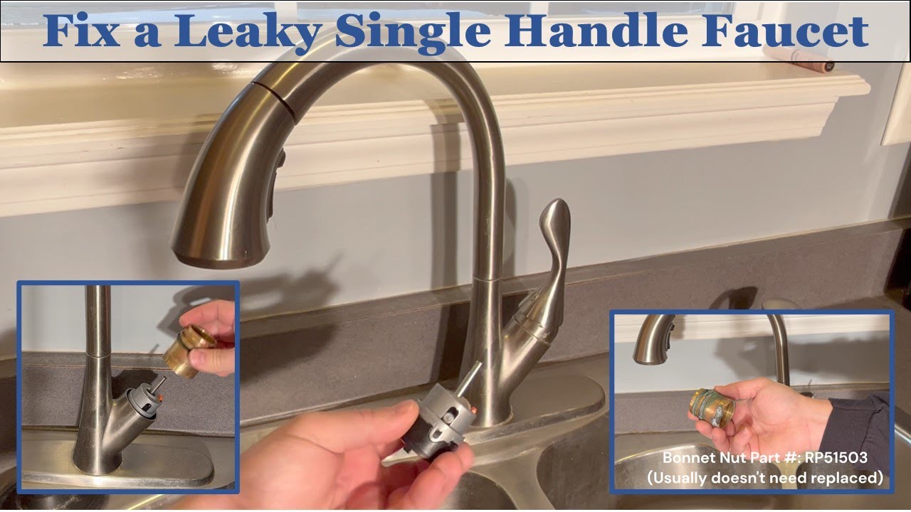 Delta Single Handle Kitchen Faucet Leak Repair. DIY with Part Numbers