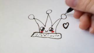 Как нарисовать милую корону  ?